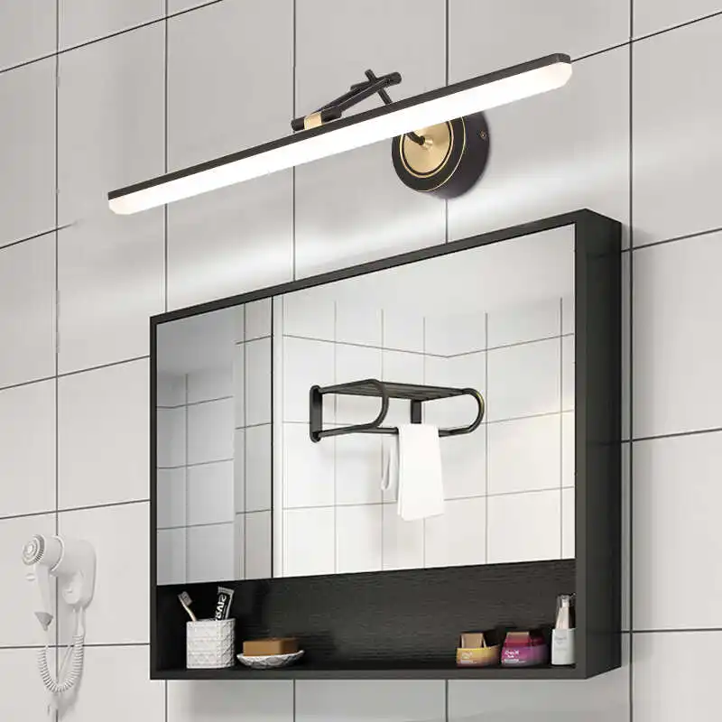 Hotel Bathroom Dressing Table Wall Lamp Metal Plating Body Up Down Sconce Lighting Bedroom Decoration Bathroom Mirror LED Lustre