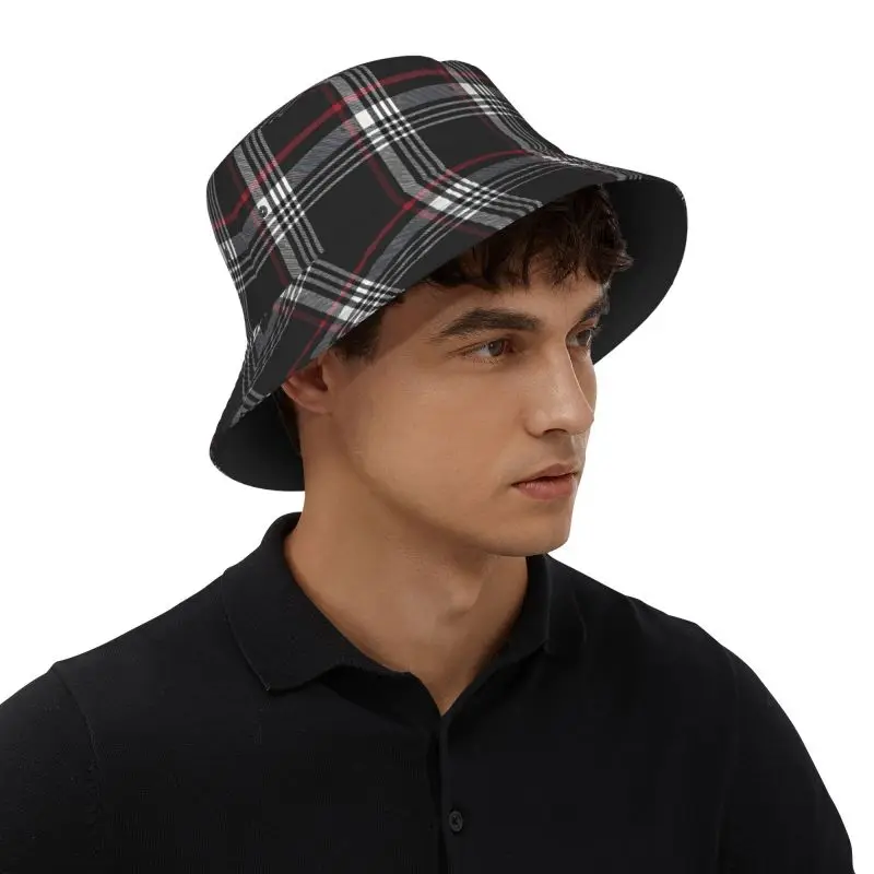 Custom GTI Tartan Bucket Hat Sun Beach Packable Fisherman Cap For Women Men Summer Outdoor Beach Camping Hiking Fishing_voghion.com