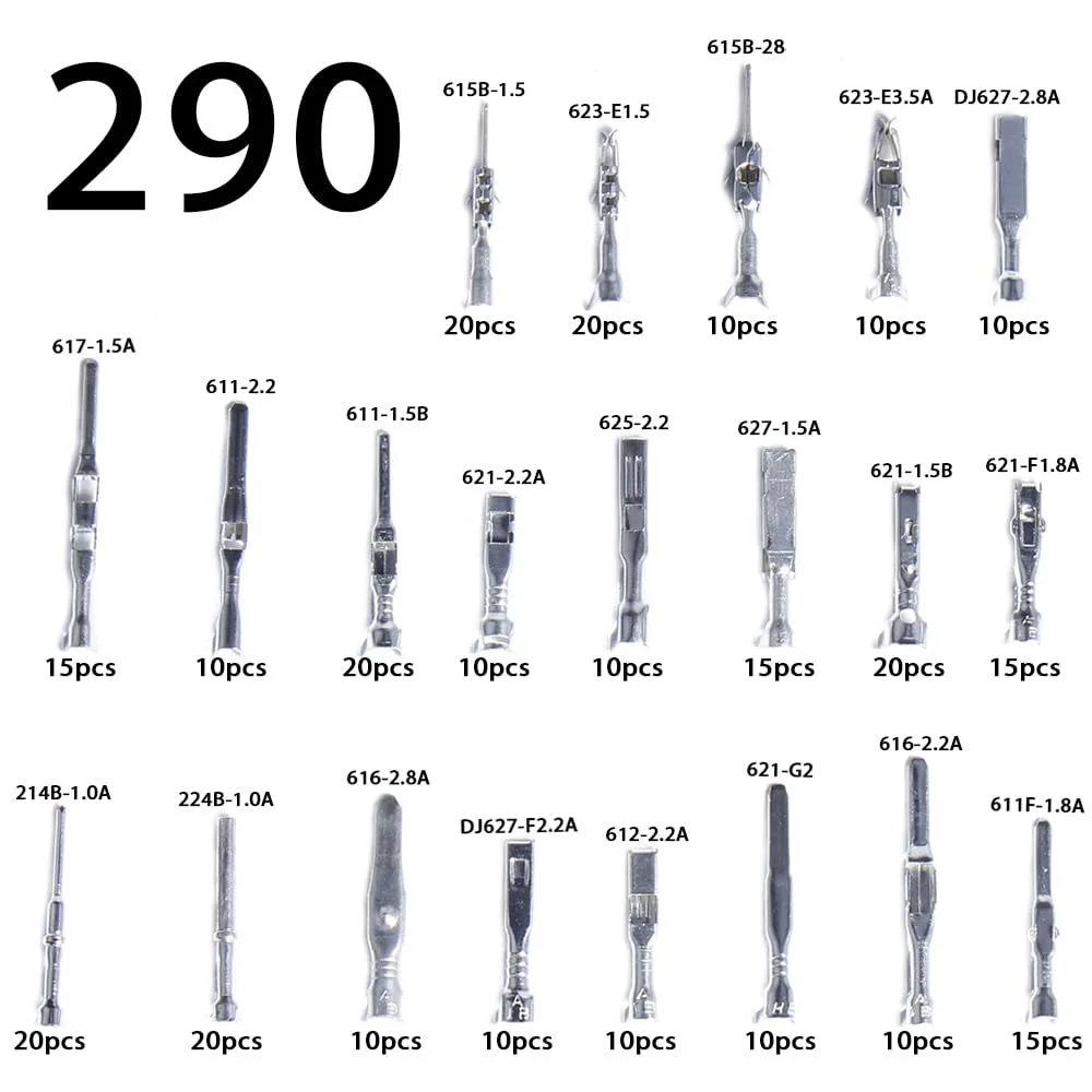 Crimpverbinder-Pins für Kfz-Elektroinstallationen: 1/1,5/1,8/2,2/2,8/3,5mm ATV-Kabelverbinder, nicht isoliert, Stecker und Buchse – Detail 4