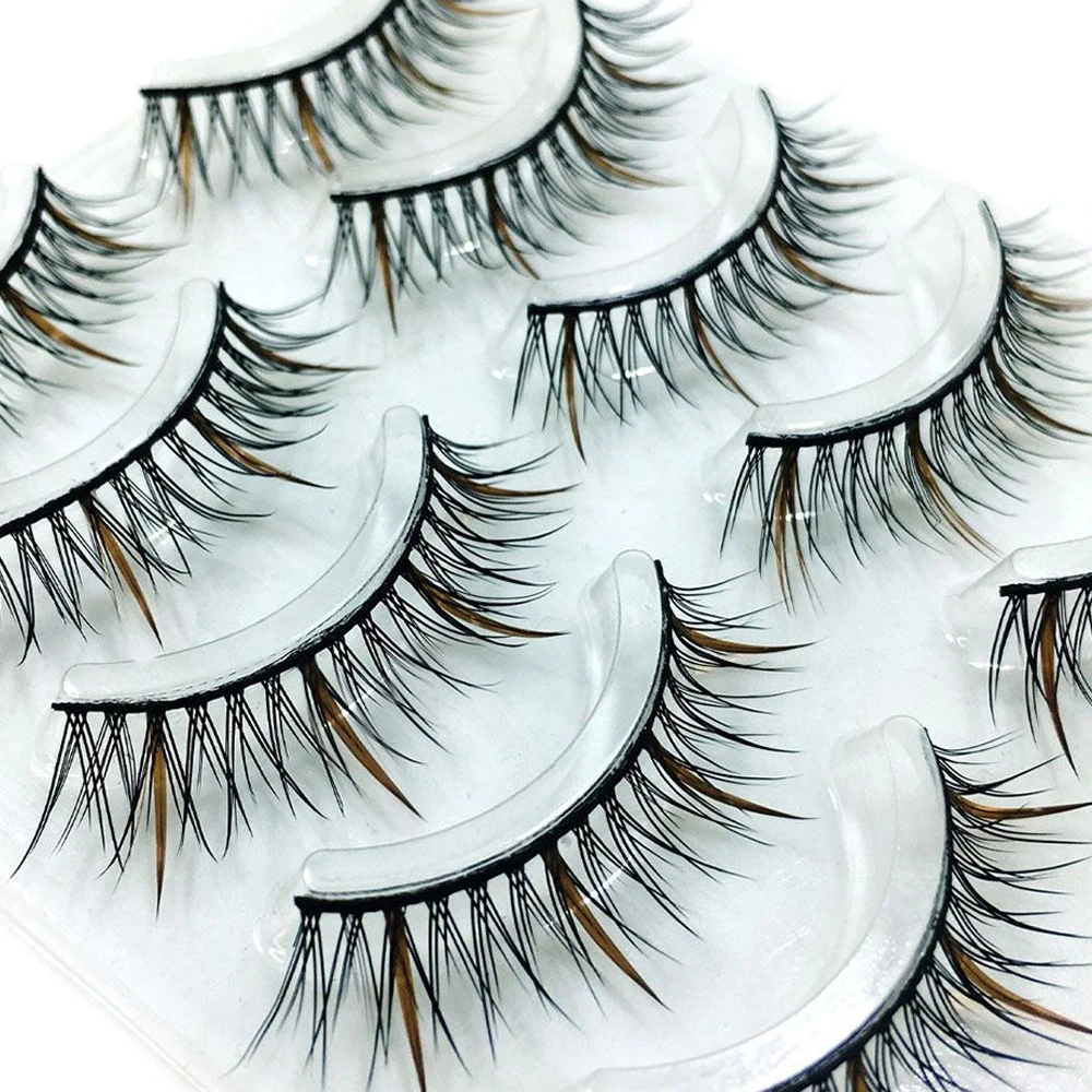 1/5Pairs Netred Recommended False Eyelashes Natural Artificial Eyelashes Fairy  Hair Cos Little Devil Grafted Lashes Extension| | - AliExpress