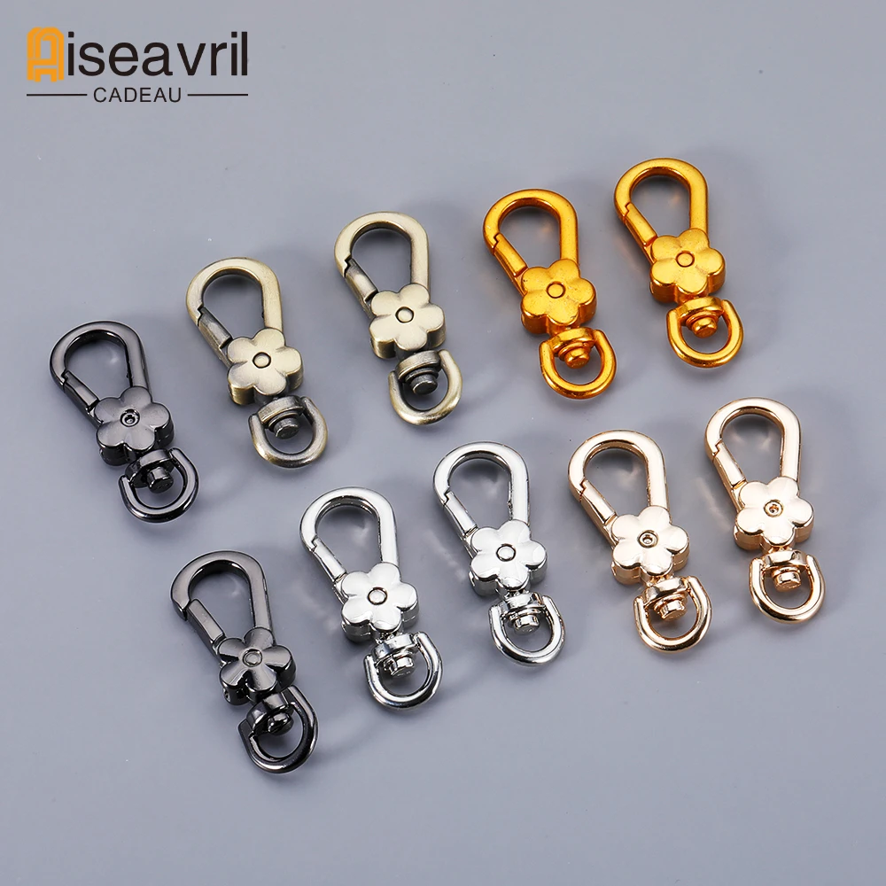 

Handle Flower Lobster Spring O Ring Rotatable Leather Handbag Strap Buckle Connect Keyring Dog Chain Snap Clasp Clip Carabiner