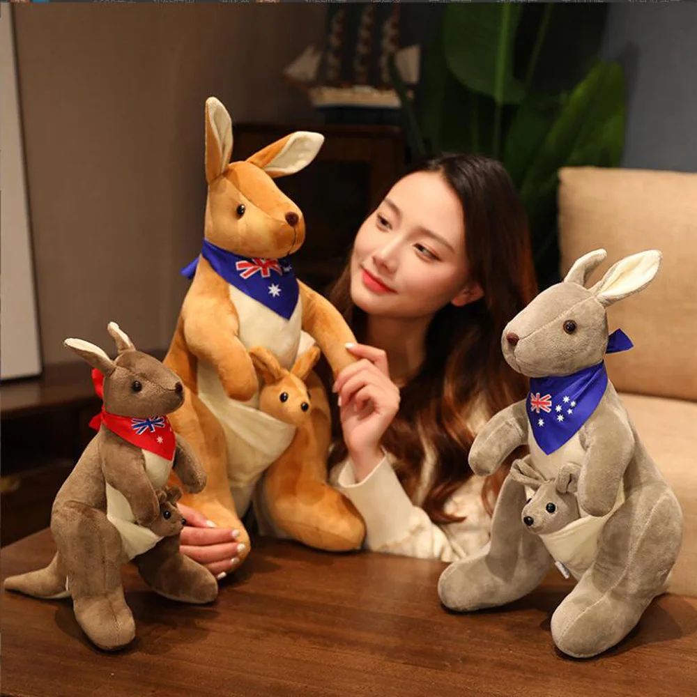 

Мультяшная имитация кенгуру мягкие детские плюшевые игрушки