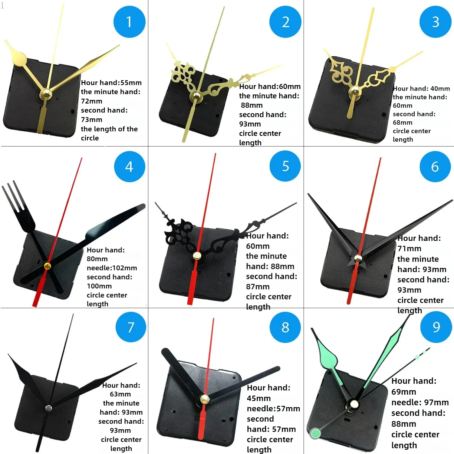 Silent Wall Clock Movement Pendulum Clock Movement DIY Scanning Home Decoration Clock Movement Hands Home Clock Accessories