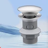 Bathroom Push Button Sink Plug Drainer Siphon Waste Stopper Bounce Type Drain Waste Stopper Easy to Installation 2
