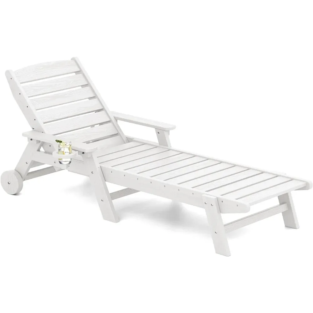 

5 Positions Outdoor Lounge Chair for Pool Cool Camping Gear Deck Garden Furniture White Pools Lounger 1-person Sofa Camp Bed Bed