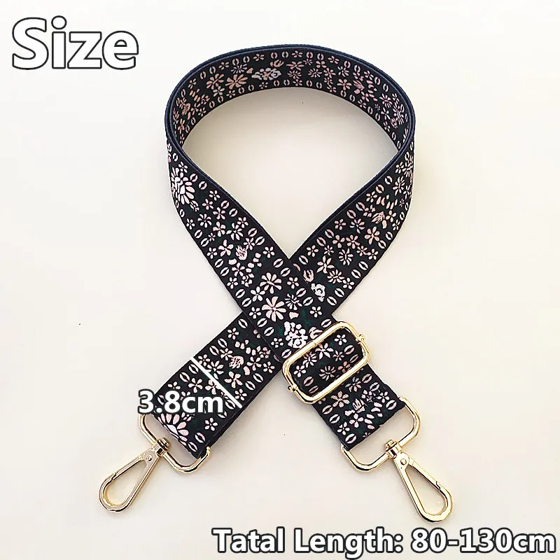 DIY Rainbow Adjustable Bag Strap for Handbag Cross Body Nylon Wide Shoulder Strap Belt Replacement Handles Accessories