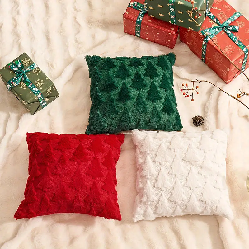 Festive Holiday Christmas Decorative Pillow Cover for Cozy Winter Home Decor
