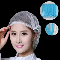 100pcs/Pack Disposable Hair Head Covers Net Bouffant Dustproof Anti Dust Caps Breathable Shower Bathing Hats Kitchen 2