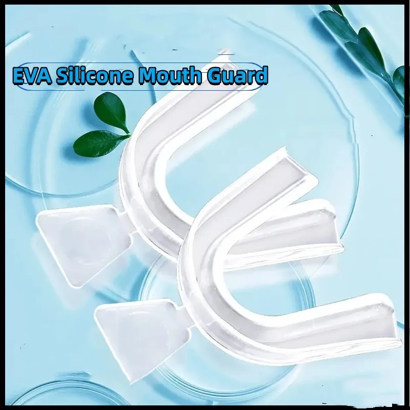 2Pcs Mouth Guard EVA Teeth Protector Night Guard Mouth Tray for Bruxism Grinding Anti-snoring Teeth Whitening Boxing Protection