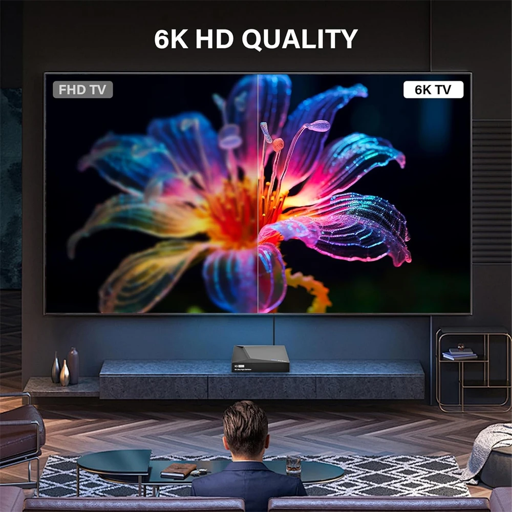 GTMEDIA K3 Pro 6K HDR Android Q (10.0) TV Box H.264/H.265 10bit Build in WiFi-6 2.4GHz/5GHz+BT 5.0,4GB+32GB STB Suit for the US