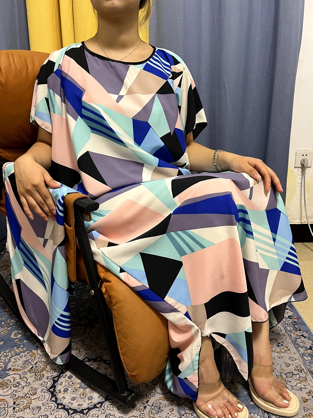 Muslim Abayas For Women 2023 Summer Printed Rayon Farbic Soft Loose Femme Robe African Nigeria Islam Clothing With Headscarf