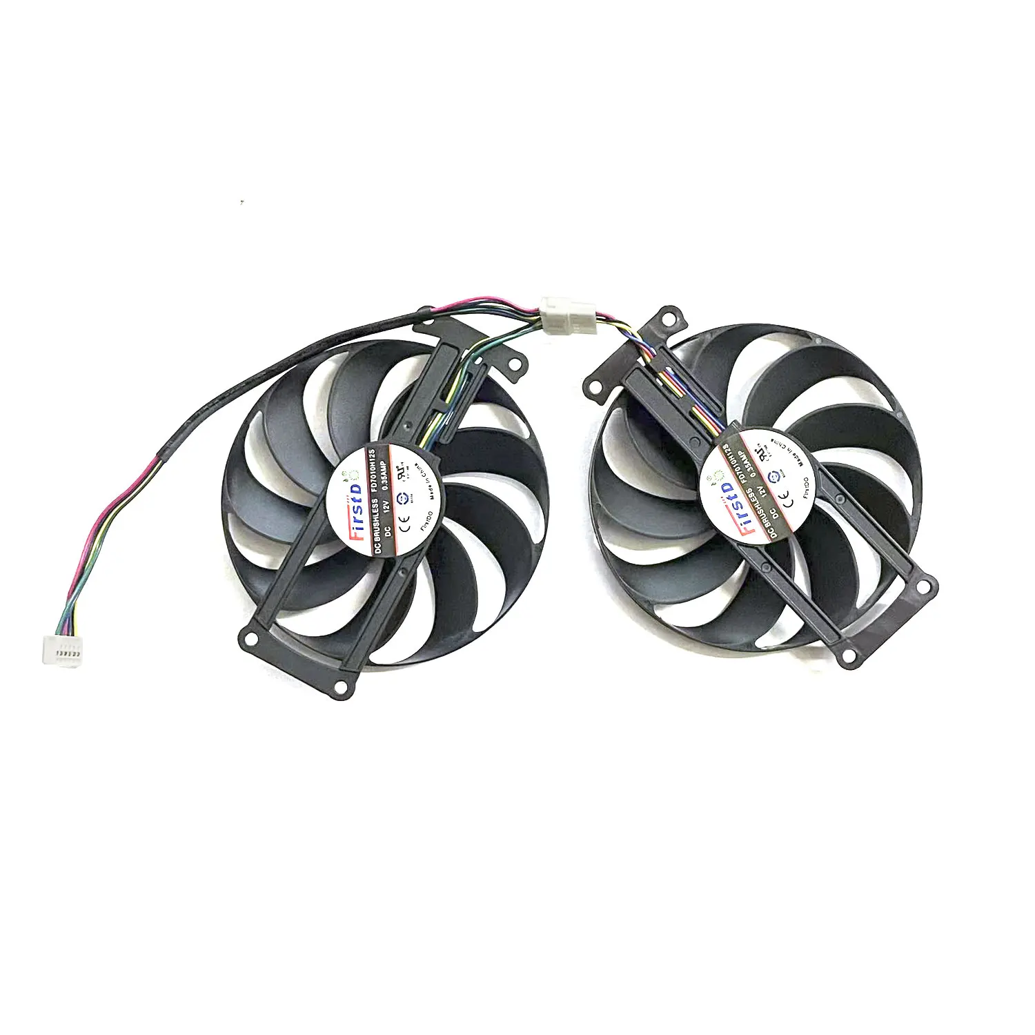 Rtx 2060 Super fã Gpu para Asus Gtx 1660 1660ti Duplo Evo oc Rtx2070 Placa Gráfica Ventilador Mais Frio Fdc10h12s9-c T129215su 6pin - Imagem 5