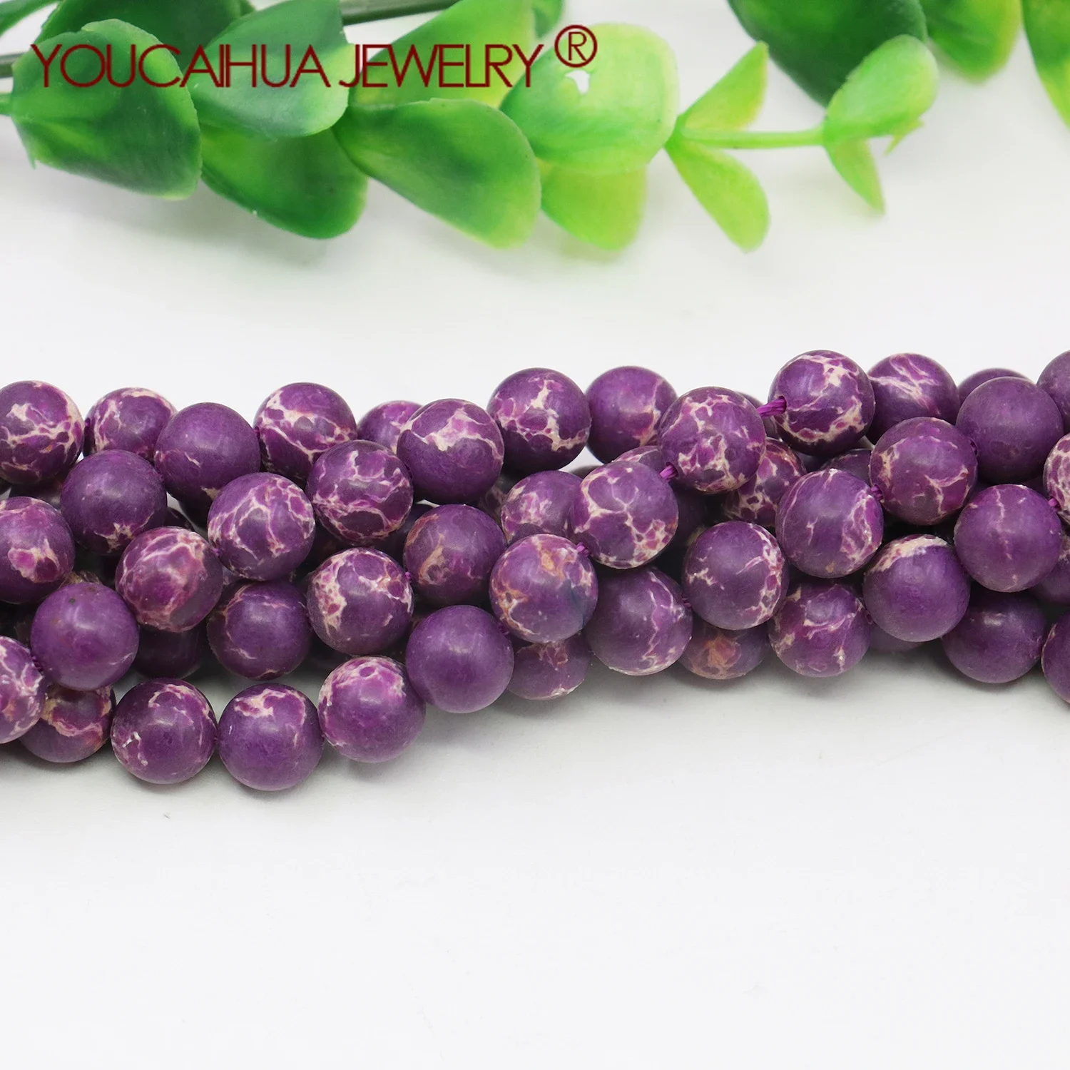 

8/10mm Puple Natural Turquoise Striped Stone Loose Beads Gemstone For Necklace Bracelet Women Gift DIY Jewelry Making 15inch