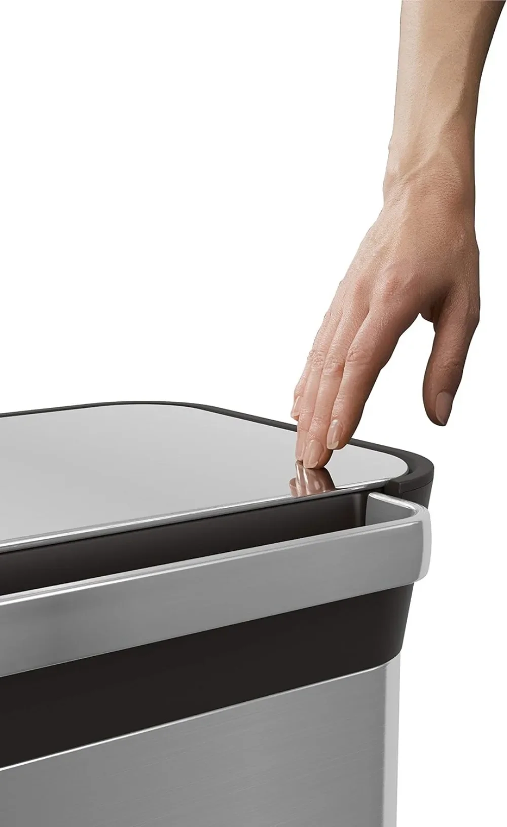 Joseph Joseph Intelligent Waste Titan Trash Can Compactor with Odor Filter, Holds Up to 90L After Compaction Stainless Steel 30L