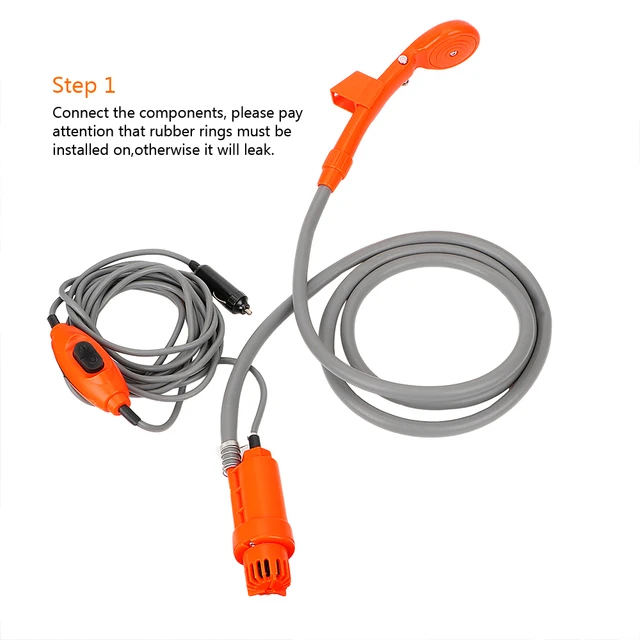 12V RV Caravan Shower With Pipe Pump