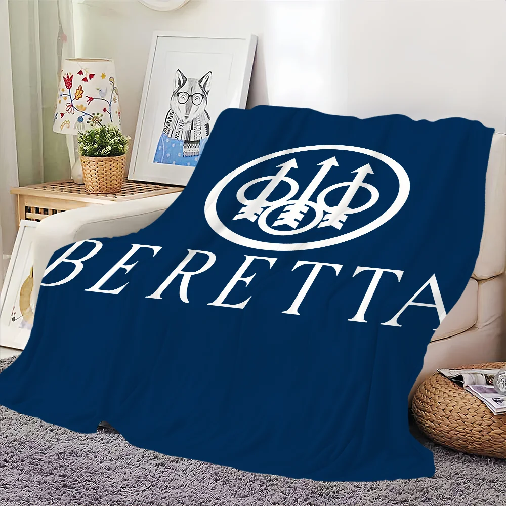 Fashion Gun B-Beretta Cool Blanket Skin friendly comfort warm soft plush blanket suitable sofa living room office bedroom 4