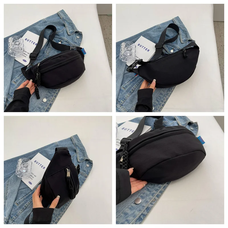 Women's Oxford Chest Pack Ladies Leisure Simplicity Crossbody Bags Female Versatile Shoulder Bags Fashion Sports Light Small Bag