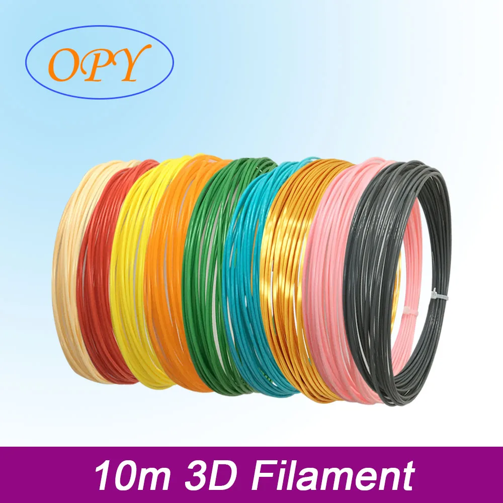 3D Printer Pen Filament Pla Refill 10 Meter Plastic Silk Marble Shining Wood Gold Silver Copper Matte