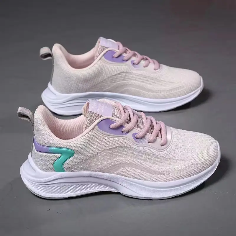 

큐빅구두 Autumn Womens Soft Sole Walking Mesh Sneakers Shoes Lightweight Breathable Anti-slip Vulcanize Shoes zapatillas de mujer