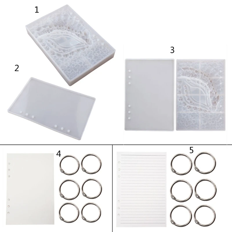 

Dragon Eye Notebook Cover Epoxy Resin Casting Mold DIY Silicone Book for Case Mo