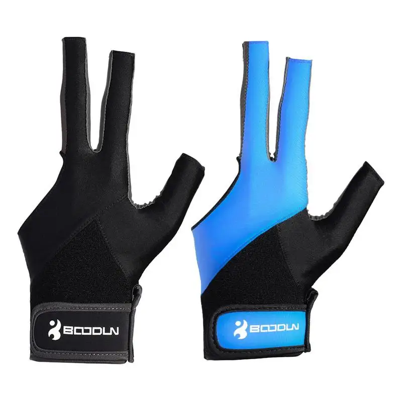 Billiards Glove Non Slip 3 Fingers Sport Single Hand Snooker Glove Elasticity Billiard Cue Training Gloves Pool Accessories