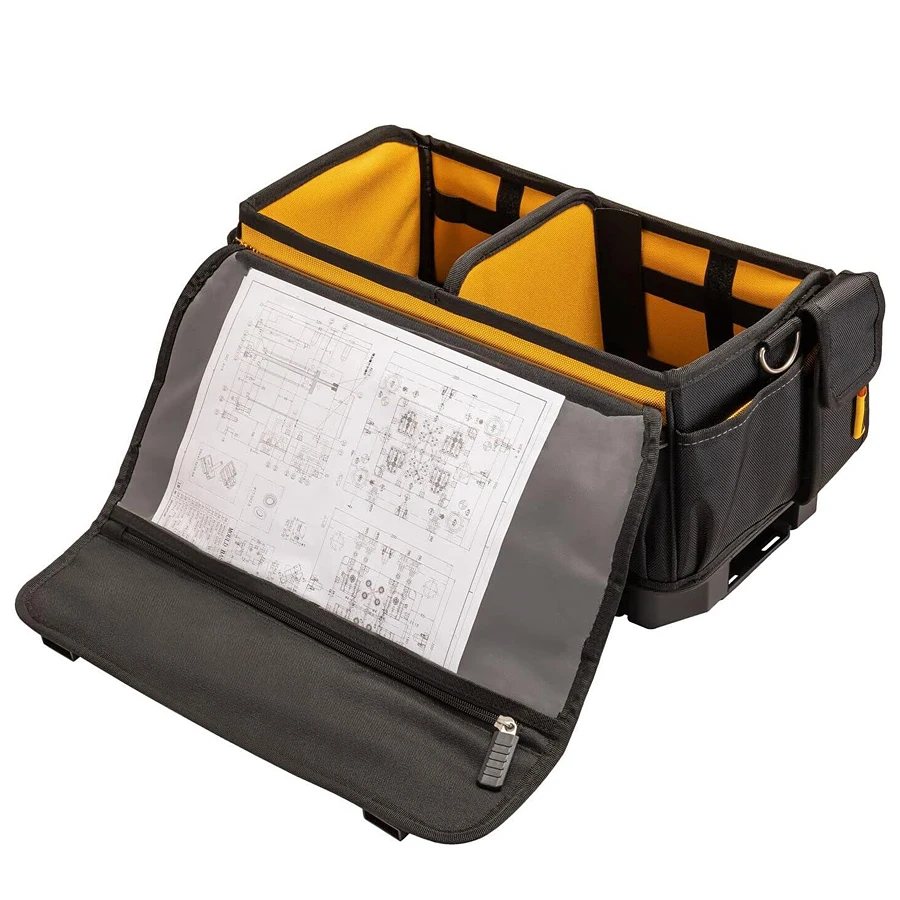 DEWALT Rigid Covered Tool Bag Covered Storage Handy Portable Hard Bottom Electricians Repairman Tools Tote Bag DWST83540-1 3
