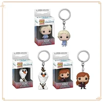 FUNKO POP Anime Frozen Popular Princess Elsa Anna Model Keychain Girl Funny Backpack Pendant Christmas Collection Gifts Keychain 1