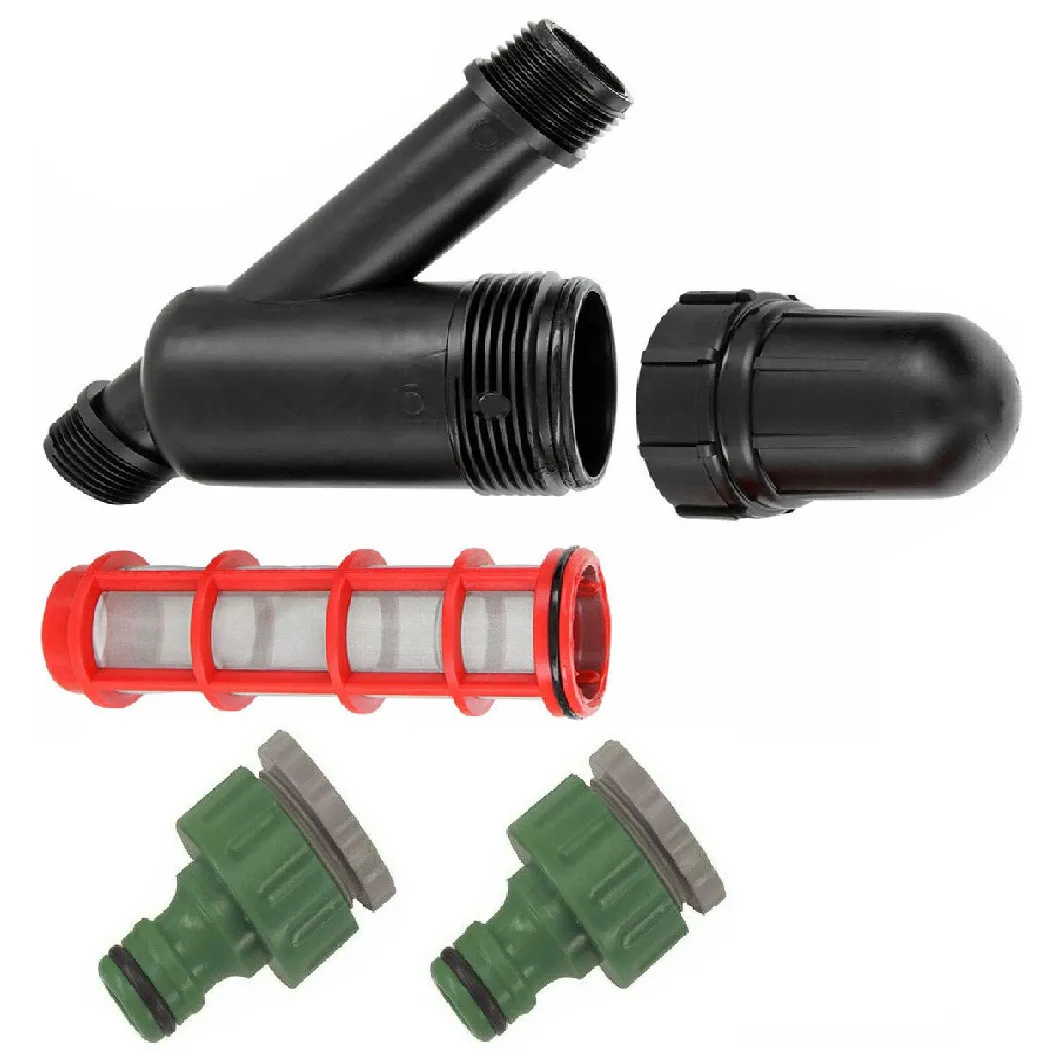 Garden Irrigation Filter 100-mesh Black For Outdoor Yard Hose Drip DN20 Water Screen |