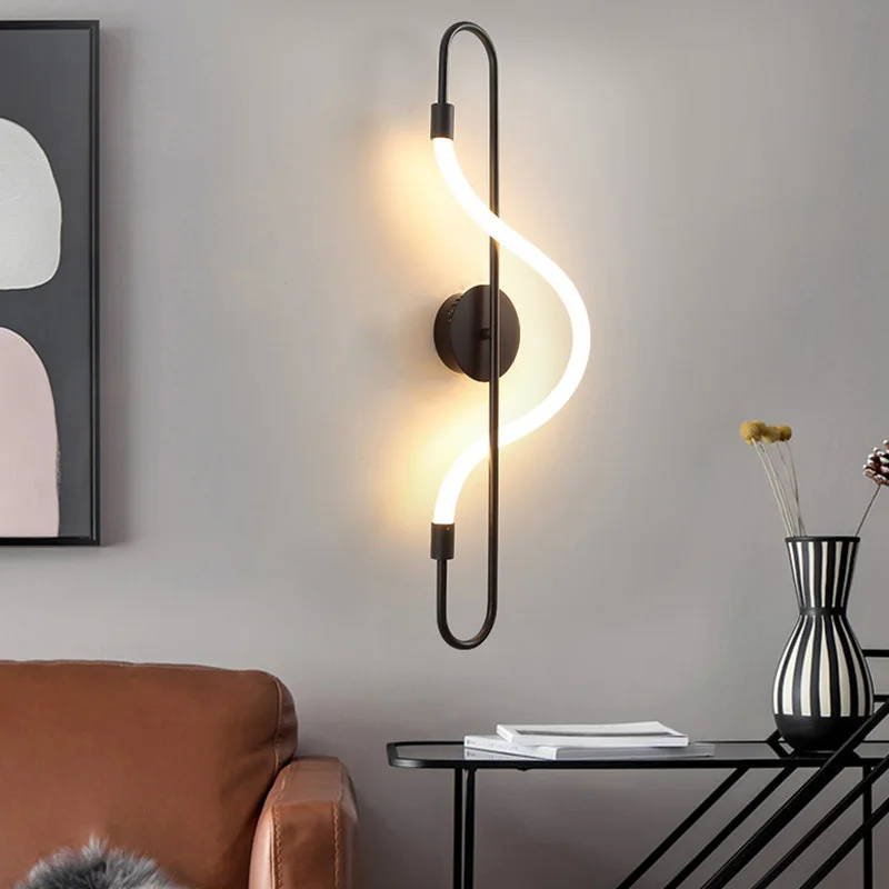Nordic Minimalist Note Wall Lamp Creative And Personalized Art Living Room Bedroom Bedside Atmosphere LED Indoor Wall Lamp