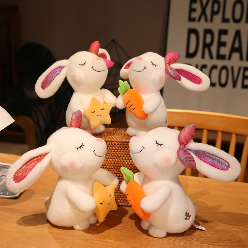 

24/28cm Cute Stuffed Rabbit Plush Toy Soft Toys Star Carrot Bunny Kid Pillow Doll Gifts For Children Baby Accompany Sleep Toy