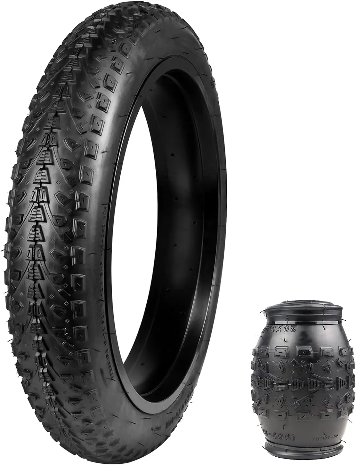 ZUKKA 2 stuks 20 inch e-bike-banden robuust 20 x 4,0 voering 102-406 Fat Bike banden voor e-bike / mountainbike sneeuwfiets