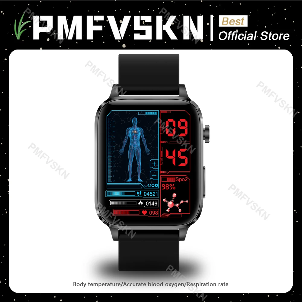 

2023 New Smartwatch Blood Glucose Laser Treatment 24H Heart Rate Body Temperature Health Monitoring Smart Watch For Men Women