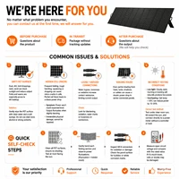 Panneau solaire pliable et portable, chargeur solaire monocristallin étanche pour générateur solaire, vie en camping-car, alimentation hors réseau en extérieur. 3