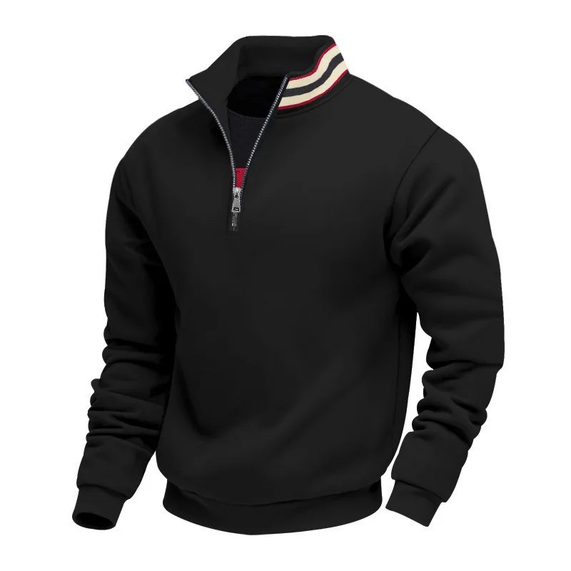 Stand-up Collar Half Zipper Men's Sports & Fitness Sweatshirt - Image 6