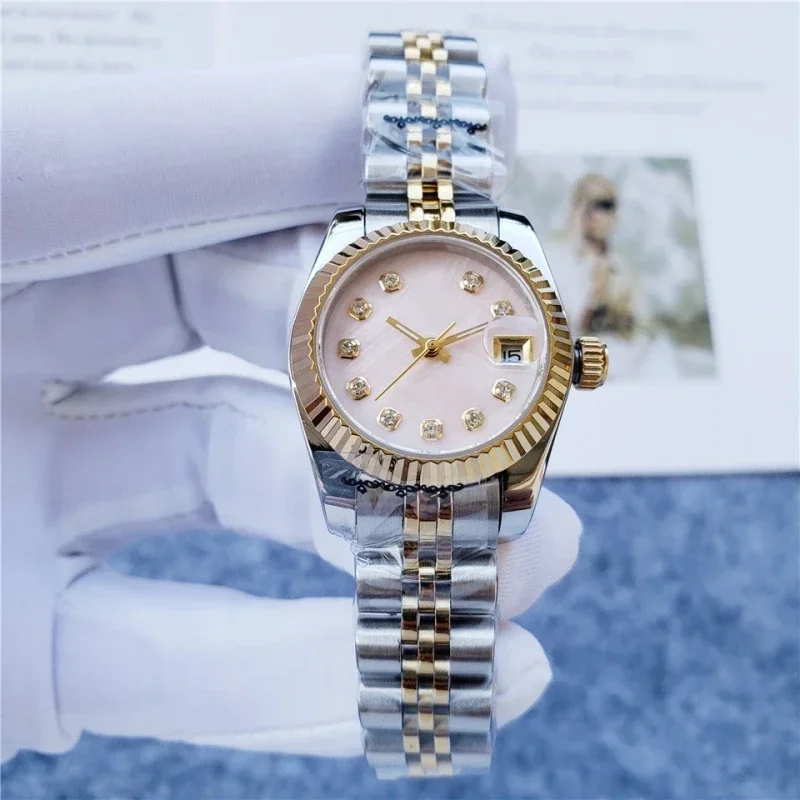 

2024 Custom Luxury Ladies 26mm Automatic Movement 904L Stainless Steel High Quality Business Classic Watch AAA