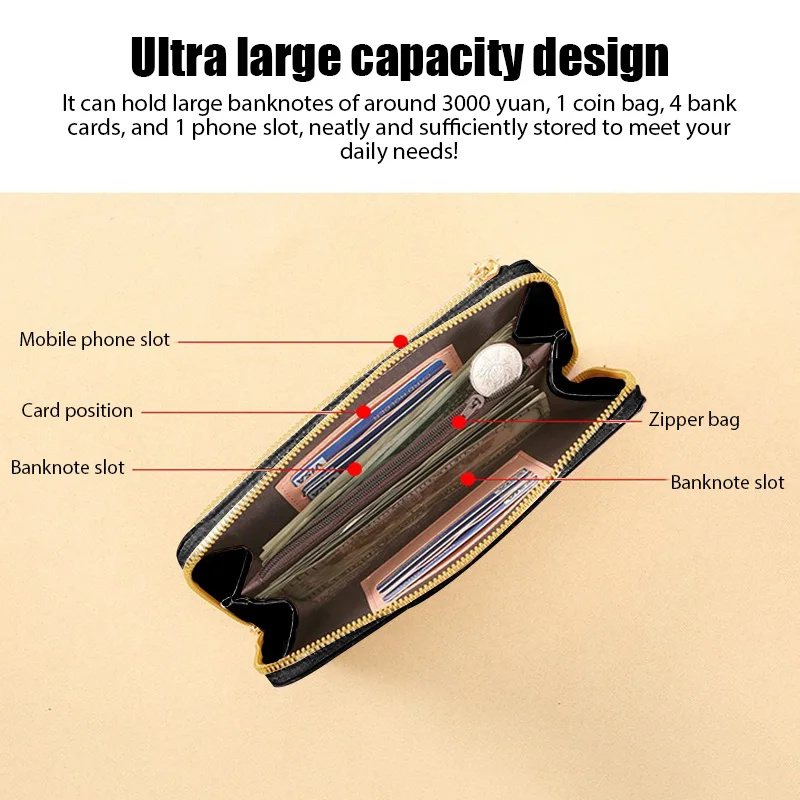 Touch Screen Phone Bag Crossbody Bags Multifunctional Shoulder Wallet Mini Women's Bag Wear-resistant Mobile Wallet Card Holder