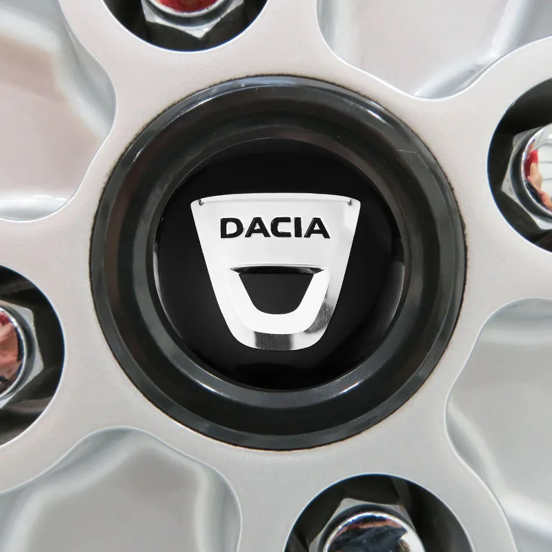 4개 56mm 자동차 휠 스티커 센터 허브 캡 자동차 엠블럼 배지 데칼 다치아 더스터 로건 산데로 스텝웨이 도커 로지 MCV 2019용