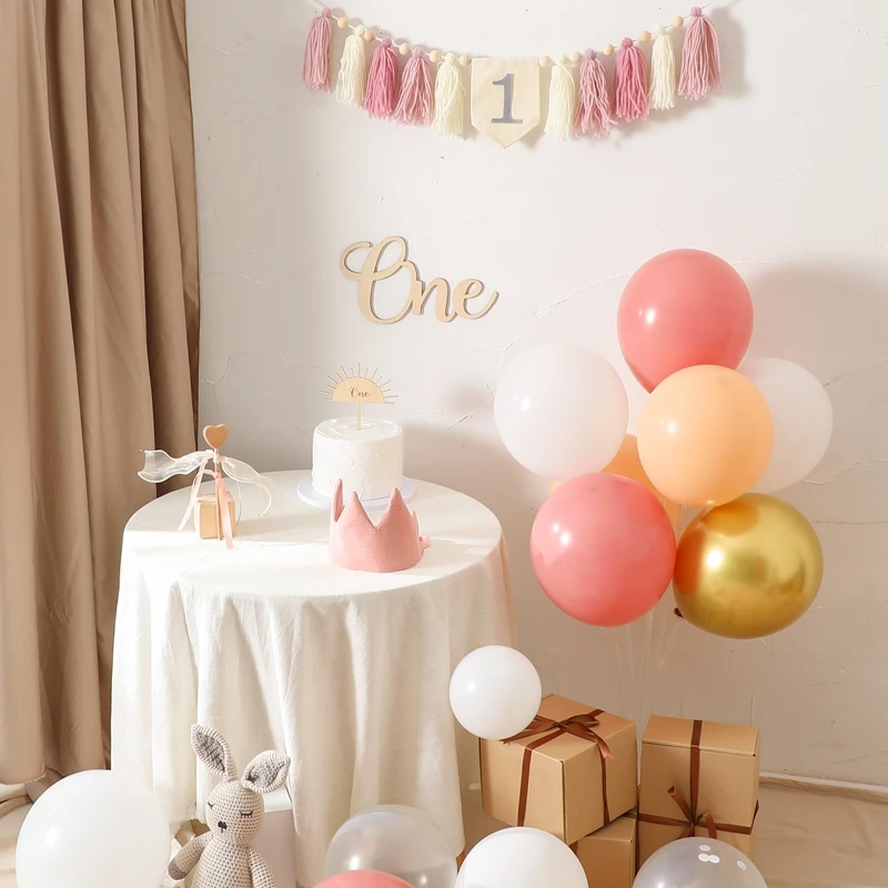 Pink High Chair Tassel Banner For Baby Girl's 1st Birthday - Party Decoration, Cake Smash Photo Prop - View #6