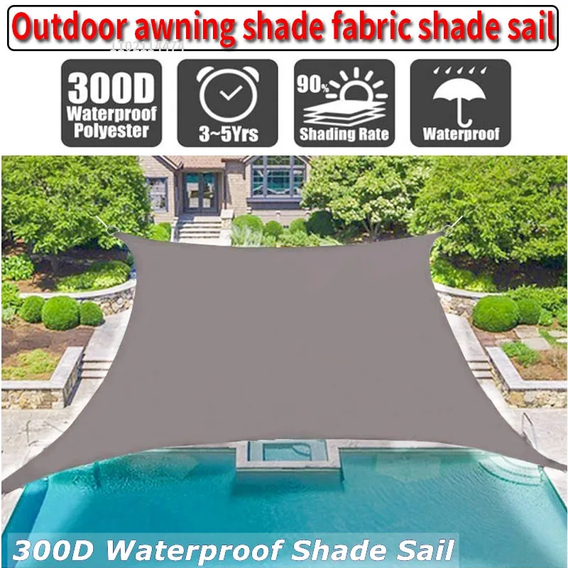 Sun Shade Sail Waterproof Parasol Shade Sail Canopy Camping Large Cloth Outdoor Hanging Garden Terrace