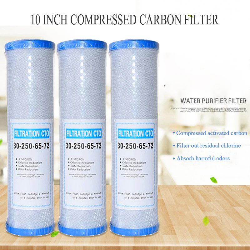 Universal Water Filter Activated Carbon Cartridge Filter 10 Inch Cto Block Carbon Element Water Purifier faucet water filter
