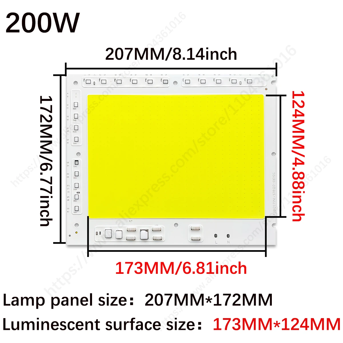 LED COB 칩 50W 100W 150W 200W 200-240V 스마트 IC 드라이버 불필요 LED 램프 광원 투광등 스포트라이트 DIY 조명용