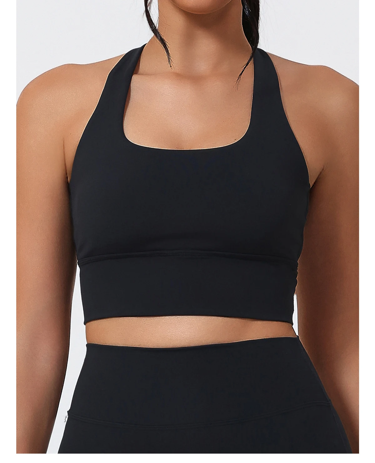 Rückenfreies, schnell trocknendes Sport-Tanktop für Damen, ärmelloses Stütztanktop für Damen, stoßdämpfendes, kurzes Lauf-Top, speziell für das Fitnessstudio – Detail 21