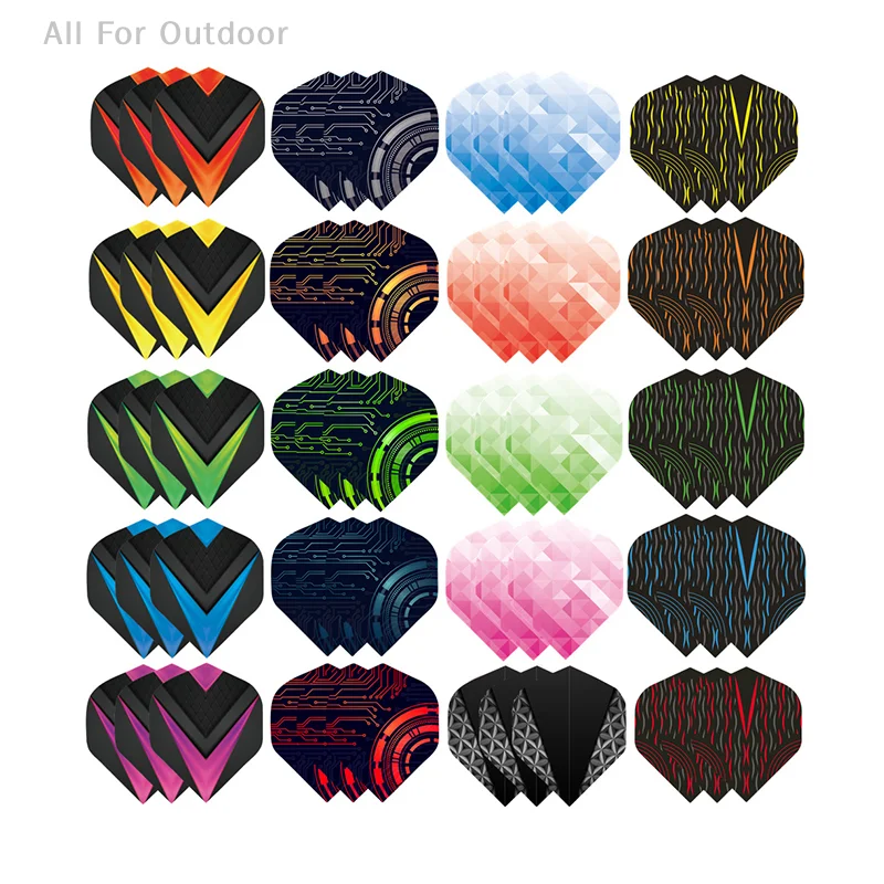 

30Pcs/set Professional Darts Accessories Flights High Quality Dart Wing Plastic Waterproof Dart Flights Flechette