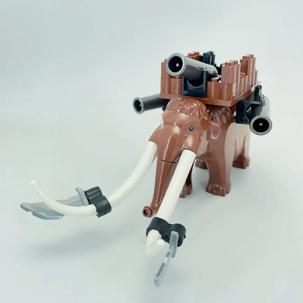Compatible With LEGO MOC Small Particle Building Block Animals, Mammoths, Medieval Weapon Scenes, Mount sandbars, Military Toys