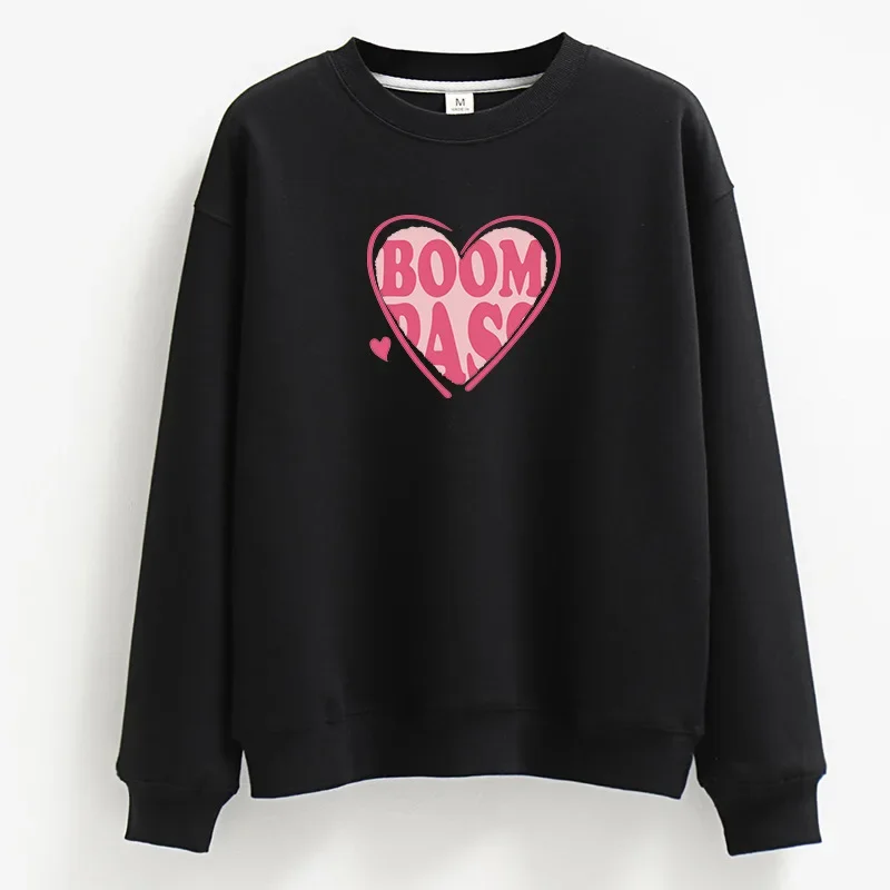 

2023 new short-style loose long-sleeved printed casual headdress student sweater gray22