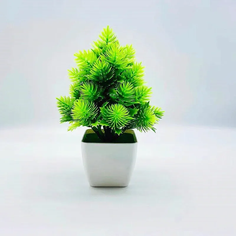

Artificial plants pine needle grass bonsai, fake flower potted plants, desktop ornaments, home garden decoration