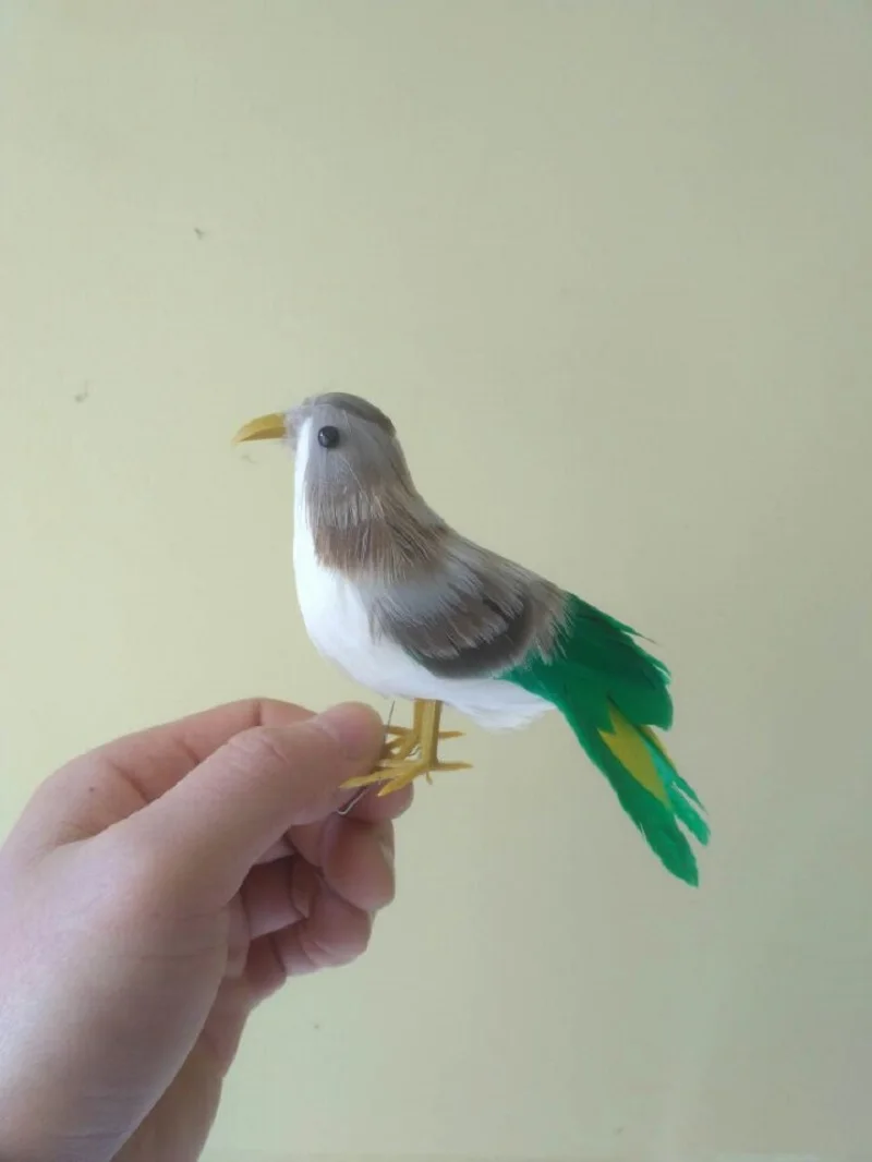 cute simulation gray&yellow bird model foam&feathers small bird about 12cm одноплатный компьютер raspberry pi 4 model b 1gb gray