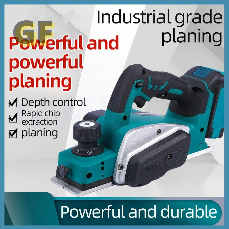 Cordless Electric Hand Planer Home DIY Furniture Cutting Tool Router Trimmer Power Planer For Woodworking Fit Makita 18V Battery 5