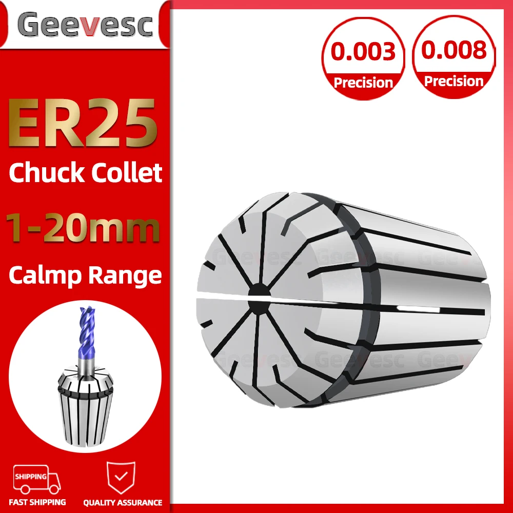 

ER25 Spring Collet 1mm-16mm UP AA ER Collet Chuck Tool Holder ER25 Nut Collets High Precision ER25 Collet Chuck 17 18 19mm 20mm