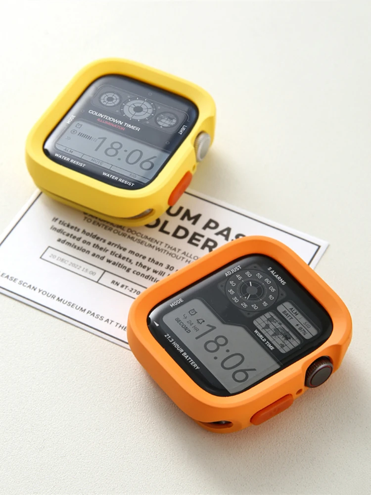 Apple Watch 커버 용 캔디 소프트 실리콘 케이스 8 9 7 6 Se 5 4 Ultra 49mm 45mm 38mm 보호 Iwatch 시리즈 44mm 40mm 41mm 커버